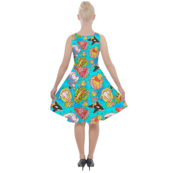 Skater Dress with Pockets - Pool Floats Pooh
