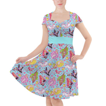 Sweetheart Midi Dress - Pool Floats Princesses