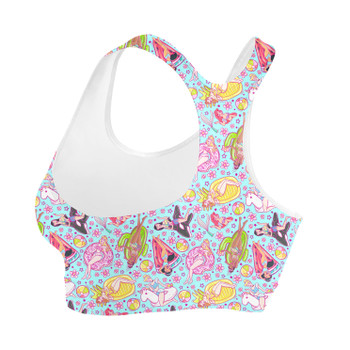 Sports Bra - Pool Floats Princesses