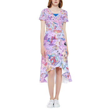 High Low Midi Dress - Sorcerer Mickey and his Fantasia Friends