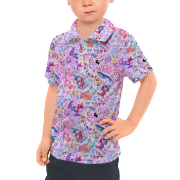 Kids Polo Shirt - Sorcerer Mickey and his Fantasia Friends