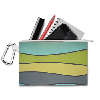 Canvas Zip Pouch - The SediMINT Avacado Wave Wall