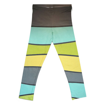 Girls' Leggings - The SediMINT Avacado Wave Wall