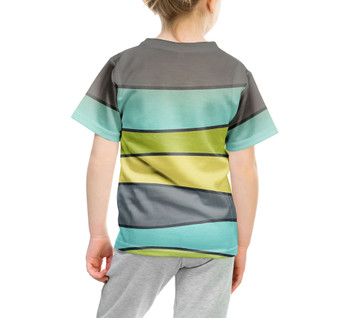 Youth Cotton Blend T-Shirt - The SediMINT Avacado Wave Wall