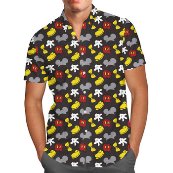 Men's Button Down Short Sleeve Shirt - 3XL -  Dress Like Mickey  -  READY TO SHIP