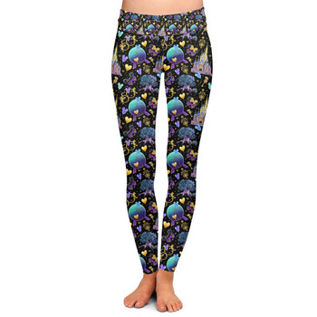 Yoga Waist Capri Leggings - Adult S / Girl's 10-12 - Walt Disney World Turns 50 - READY TO SHIP