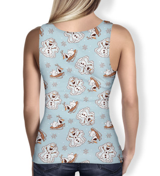 Women's Tank Top - Christmas Snow Angel Holiday Olaf