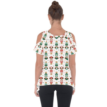 Cold Shoulder Tunic Top - Christmas Mickey Nutcrackers