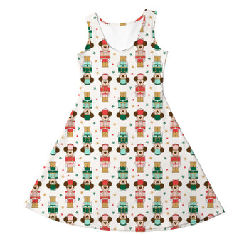 Girls Sleeveless Dress - Christmas Mickey Nutcrackers