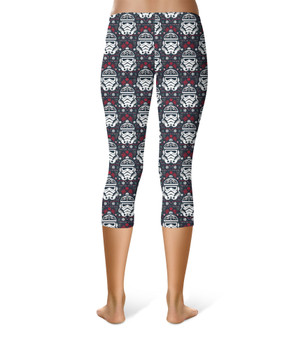 Sport Capri Leggings - Stormtrooper Ugly Christmas Holiday Sweater