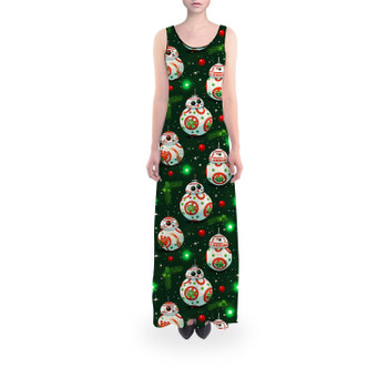 Flared Maxi Dress - Little Rolling Christmas Droid