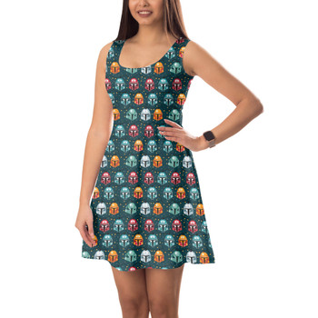 Sleeveless Flared Dress - Bounty Hunter Christmas Lights