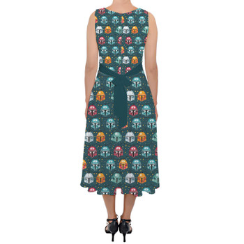 Belted Chiffon Midi Dress - Bounty Hunter Christmas Lights