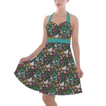 Halter Vintage Style Dress - Polynesian Princess Icons