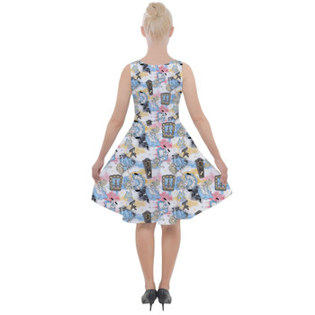 Skater Dress with Pockets - Alice Down The Rabbit Hole