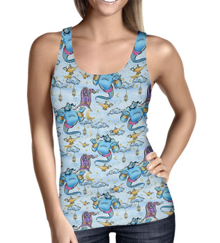 Women's Tank Top - Whimsical Genie and Magic Carpet