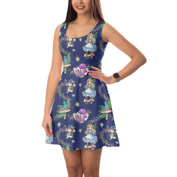 Sleeveless Flared Dress - Whimsical Wonderland