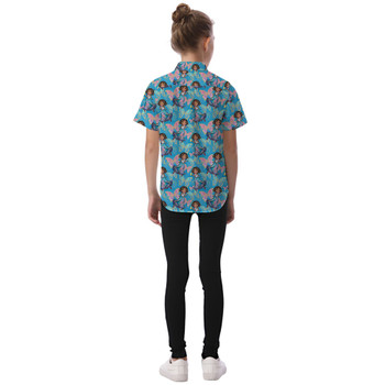 Kids' Button Down Short Sleeve Shirt - Whimsical Mirabel