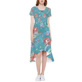 High Low Midi Dress - Whimsical Ariel