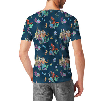 Men's Cotton Blend T-Shirt - Whimsical Triton and Sebastian