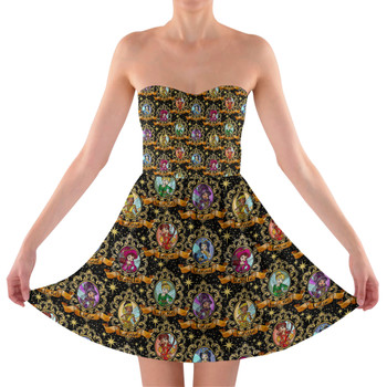 Sweetheart Strapless Skater Dress - Tinker Bell And Her Pirate Fairies