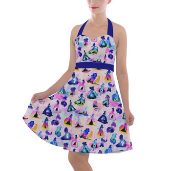 Halter Vintage Style Dress - Princess And Classic Animation Silhouettes