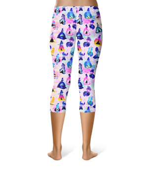 Sport Capri Leggings - Princess And Classic Animation Silhouettes