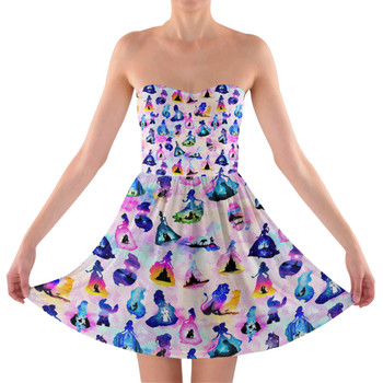 Sweetheart Strapless Skater Dress - Princess And Classic Animation Silhouettes
