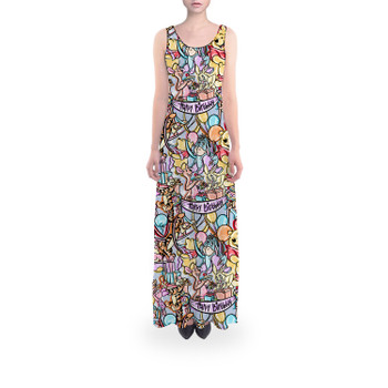 Flared Maxi Dress - Pooh Birthday Party