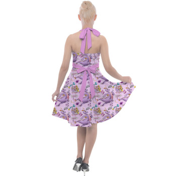 Halter Vintage Style Dress - Figment Races RunDisney Inspired