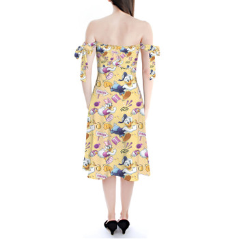 Strapless Bardot Midi Dress - Donald and Daisy Marathon Match Up