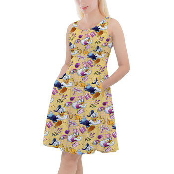 Skater Dress with Pockets - Donald and Daisy Marathon Match Up