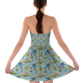 Sweetheart Strapless Skater Dress - Dopey's Challenge RunDisney Inspired