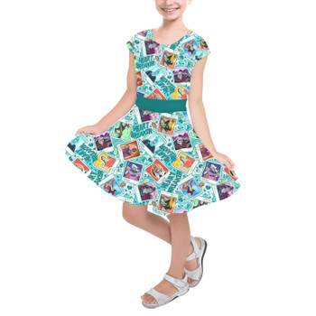 Girls Short Sleeve Skater Dress - Heartbreaker Villaintine