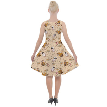 Skater Dress with Pockets - Floral Wall-E and Eve