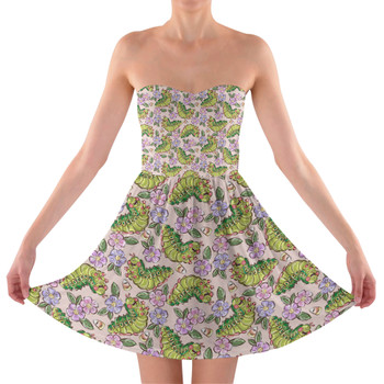 Sweetheart Strapless Skater Dress - Floral Heimlich A Bug's Life