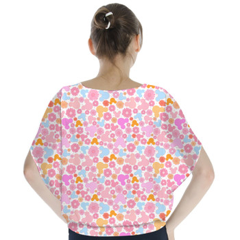 Batwing Chiffon Top - Floral Hippie Mouse
