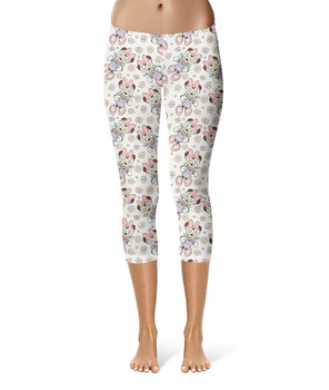 Sport Capri Leggings - Minnie Mouse with Daisies