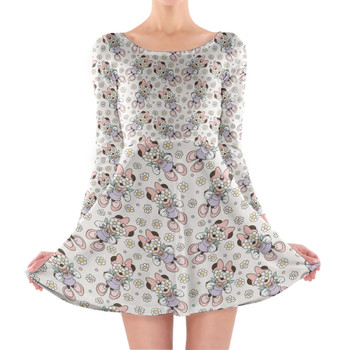 Longsleeve Skater Dress - Minnie Mouse with Daisies