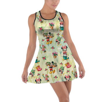 Cotton Racerback Dress - Gardener Mickey and Minnie