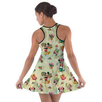 Cotton Racerback Dress - Gardener Mickey and Minnie