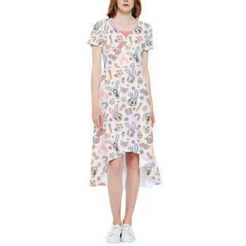 High Low Midi Dress - Mickey & Friends Easter Spring Fun