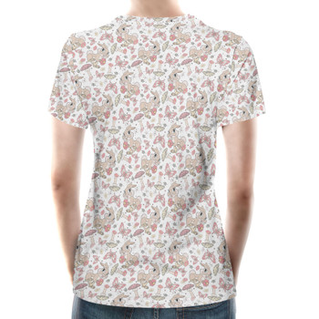 Floral Print Burnout T-Shirt