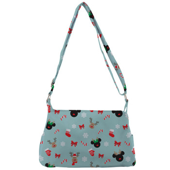 Shoulder Pocket Bag - Christmas Mickey & Minnie Reindeers