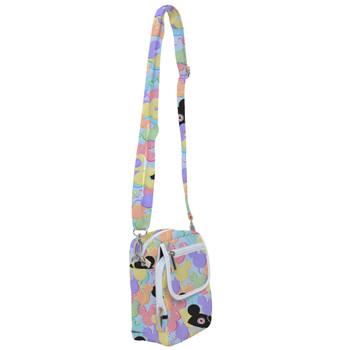 Belt Bag with Shoulder Strap - Pastel Mickey Ears Balloons Disney Inspired