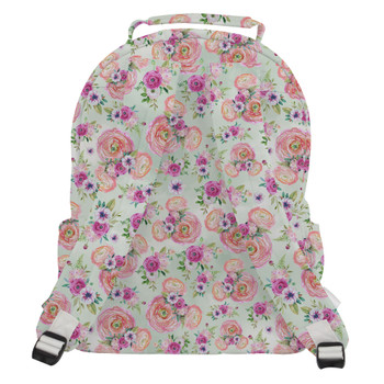 Pocket Backpack - Peachy Floral Minnie Ears