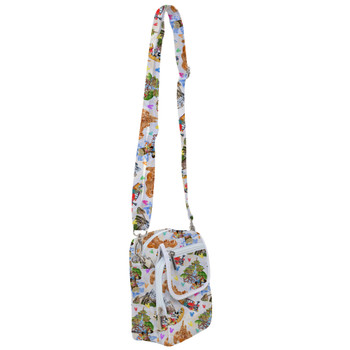 Belt Bag with Shoulder Strap - Watercolor Disney Parks Trains & Drops