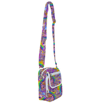 Belt Bag with Shoulder Strap - Figment Watercolor Rainbow