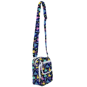 Belt Bag with Shoulder Strap - Princess Glitter Silhouettes