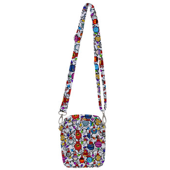 Belt Bag with Shoulder Strap - Disney Christmas Baubles on White